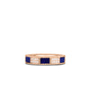 ART DECO MOSAIC ALTERNATING BLUE LAPIS AND DIAMOND RING