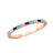 ART DECO MOSAIC ALTERNATING LAPIS, DIAMOND, AND TURQUOISE BANGLE