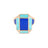 ART DECO MOSAIC DIAMOND, LAPIS, AND TURQUOISE RING
