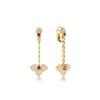 VENETIAN PRINCESS DIAMOND AND RUBELLITE DANGLE EARRINGS