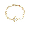CIALOMA DIAMOND FLOWER ALMOND LINK BRACELET