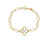 CIALOMA DIAMOND FLOWER ALMOND LINK BRACELET