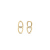 CIALOMA SMALL CHAIN LINK DIAMOND ACCENT EARRINGS