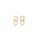 Pair of gold chain link earrings with diamond accents on the connecting link detail.