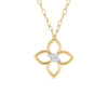 CIALOMA LARGE DIAMOND FLOWER ALMOND LINK LONG NECKLACE