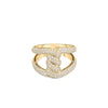 CIALOMA DIAMOND SINGLE KNOT PAVE RING