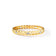 The COBRA DIAMOND CUFF BANGLE by Roberto Coin features 18K gold with a repeating clover design, highlighted by sparkling white diamond accents—a stunning accessory for any occasion.