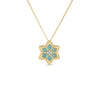 VERNAZZA DIAMOND AND AMAZONITE FLOWER NECKLACE