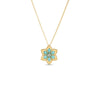VERNAZZA DIAMOND AND AMAZONITE FLOWER LONG NECKLACE