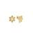 VERNAZZA DIAMOND AND SATIN FINISH FLOWER STUD EARRINGS