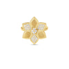 VERNAZZA ALTERNATING PAVE DIAMOND AND SATIN FINISH FLOWER RING
