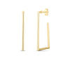 DESIGNER GOLD SMALL SQUARE HOOP EARRRINGS