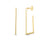 DESIGNER GOLD SMALL SQUARE HOOP EARRRINGS