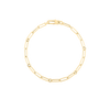 DESIGNER GOLD PAPERCLIP AND ROUND LINK BRACELET