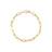 DESIGNER GOLD ALTERNATING POLISHED AND FLUTED PAPERCLIP LINK BRACELET