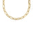DESIGNER GOLD FLAT EDGE OVAL LINK NECKLACE