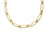 DESIGNER GOLD CLASSIC BOLD ALTERNATING LINK CHAIN NECKLACE