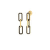 DESIGNER GOLD BLACK CERAMIC DANGLE EARRINGS