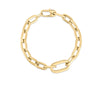 DESIGNER GOLD SINGLE LARGE LINK PAPERCLIP BRACELET