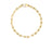 DESIGNER GOLD ALTERNATING BEADED END AND PAPERCLIP LINK BRACELET