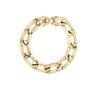DESIGNER GOLD SQAURED EDGE PAPERCLIP LINK BRACELET