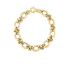 DESIGNER GOLD ALTERNATING MIXED LINK BRACELET