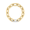 DESIGNER GOLD AND DIAMOND CHUNKY PAPERCLIP BRACELET
