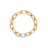 DESIGNER GOLD ALTERNATING AND DIAMOND PAPERCLIP LINK BRACELET