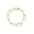 DESIGNER GOLD DIAMOND AND PAPERCLIP LINK MENS BRACELET