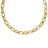 DESIGNER GOLD ALTERNATING POLISHED AND FLUTED THICK PAPERCLIP LINK CHAIN