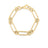 DESIGNER GOLD CLASSIC BOLD ALTERNATING LINK BRACELET