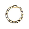 DESIGNER GOLD PAVE DIAMOND AND BLACK CERAMIC LINK BRACELET