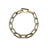 DESIGNER GOLD PAVE DIAMOND AND BLACK CERAMIC LINK BRACELET