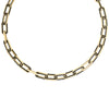 DESIGNER GOLD BLACK CERAMIC AND DIAMOND ACCENT NECKLACE