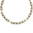 DESIGNER GOLD BLACK CERAMIC AND DIAMOND ACCENT NECKLACE