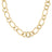 DESIGNER GOLD ALTERNATING ROUND AND OVAL LINK CHAIN NECKLACE