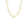 DESIGNER GOLD KNIFE EDGE OVAL LINK CHAIN