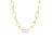 DESIGNER GOLD KNIFE EDGE OVAL LINK CHAIN