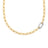 DESIGNER GOLD SINGLE LARGE DIAMOND LINK PAPERCLIP NECKLACE