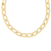 DESIGNER GOLD SQAURED EDGE PAPERCLIP LINK CHAIN NECKLACE