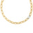 18K YELLOW/WHITE DESIGNER GOLD & DIAMOND CHUNKY PAPERCLIP NECKLACE