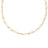 DESIGNER GOLD ALTERNATING PAPERCLIP WITH SPHERES LINK NECKLACE
