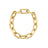 DESIGNER GOLD ALTERNATING POLISHED AND FLUTED THICK PAPERCLIP LINK BRACELET