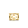 NAVARRA WIDE RING BAND WITH DIAMONDS