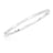 The Roberto Coin DESIGNER GOLD CLASSIC OVAL BANGLE is a polished, classic oval bracelet with a single gemstone accent, shown on a white background.