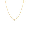 DESIGNER GOLD DIAMOND ALTERNATING BEAD NECKLACE