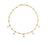 18K YELLOW/WHITE DIAMONDS BY THE INCH DANGLING DOGBONE BRACELET