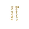 DOLCETTO ALTERNATING THREE STONE DIAMOND DANGLE EARRINGS