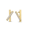 DOMINO DIAMOND CROSSOVER EARRINGS