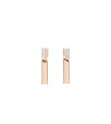DOMINO SPECKLED DIAMOND STICK EARRINGS